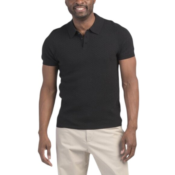 CHRISTIAN LACROIX Textured Extrafine Merino Wool Polo - Picture 1 of 4